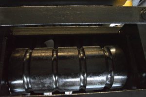 Compression rollers of steel rod straightening machine