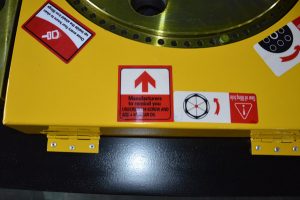 sticker indicator of GW40 automatic rebar bending machine